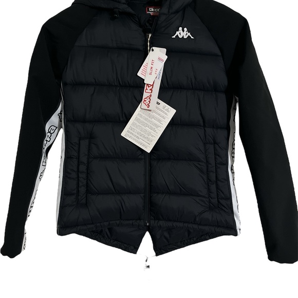 Kappa Black and White Puffer Jacket - Picture 1 of 2